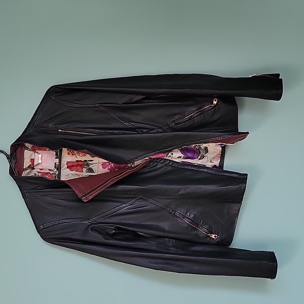 Ted Baker two toned leather jacket